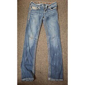 Rock Revival Sukura Jeans Womens Size 26 Straight Leg Mid-Rise Stretch